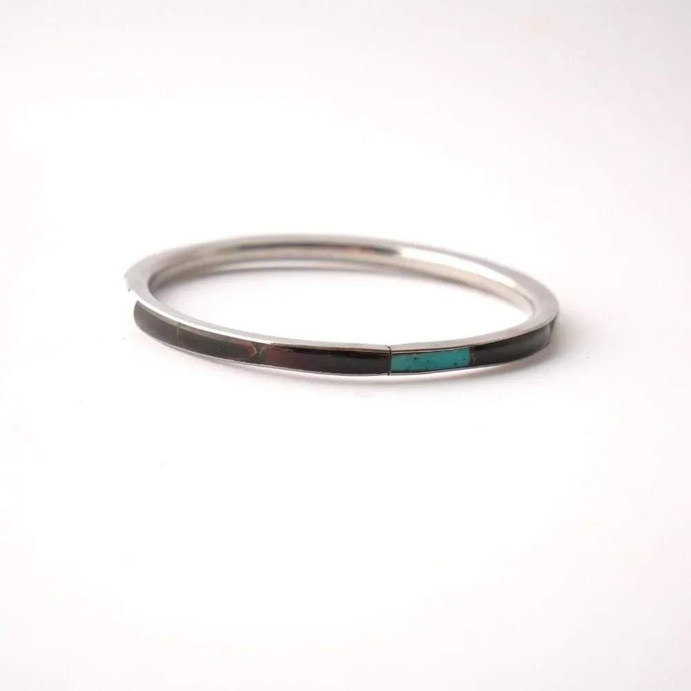 Multi-stone Inlay Bangle - Picture 4 of 5